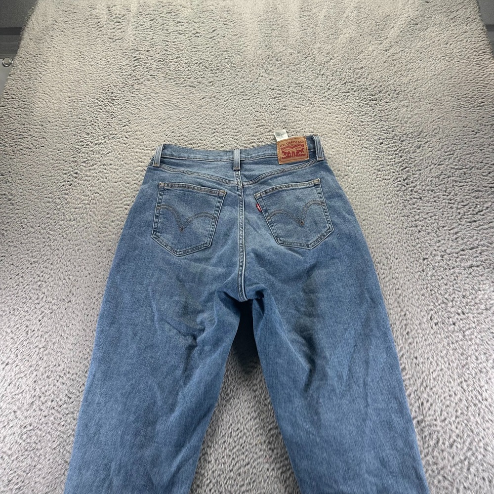 Levi's Jeans Womens 31x27 Blue Cotton Denim Mom Tapered Leg Workwear Stretch - Picture 8 of 12